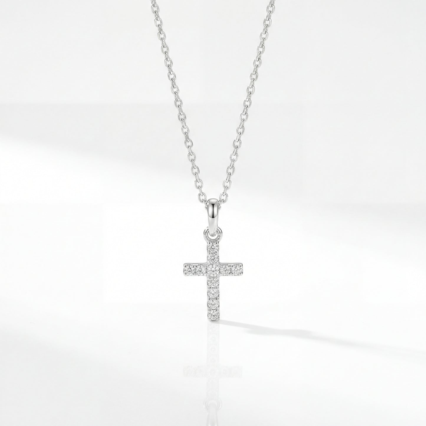 Agnes Cross Necklace (Silver)
