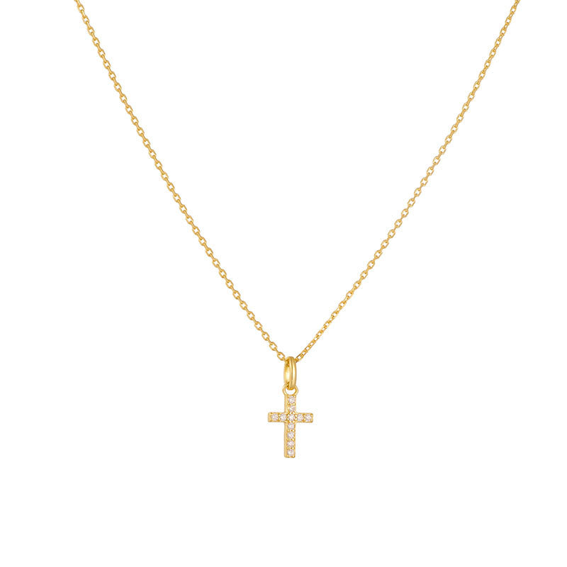 Agnes Cross Necklace (Gold)