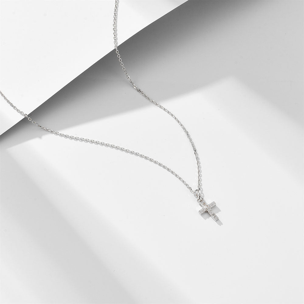 Agnes Cross Necklace (Silver)