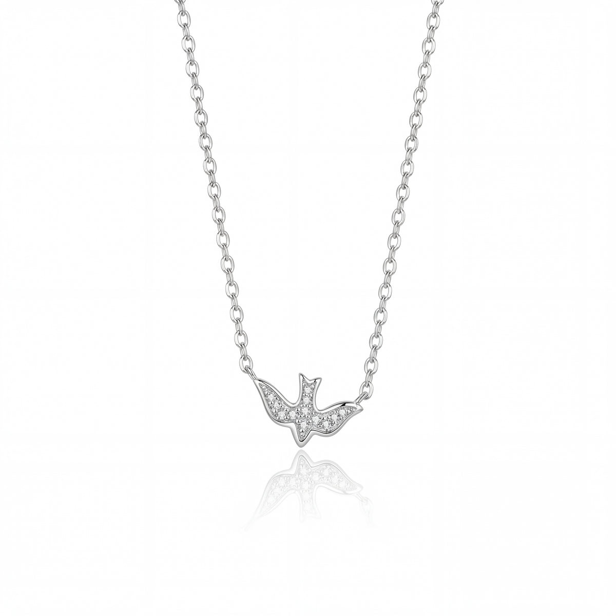 Dove Pendant Necklace (Silver)