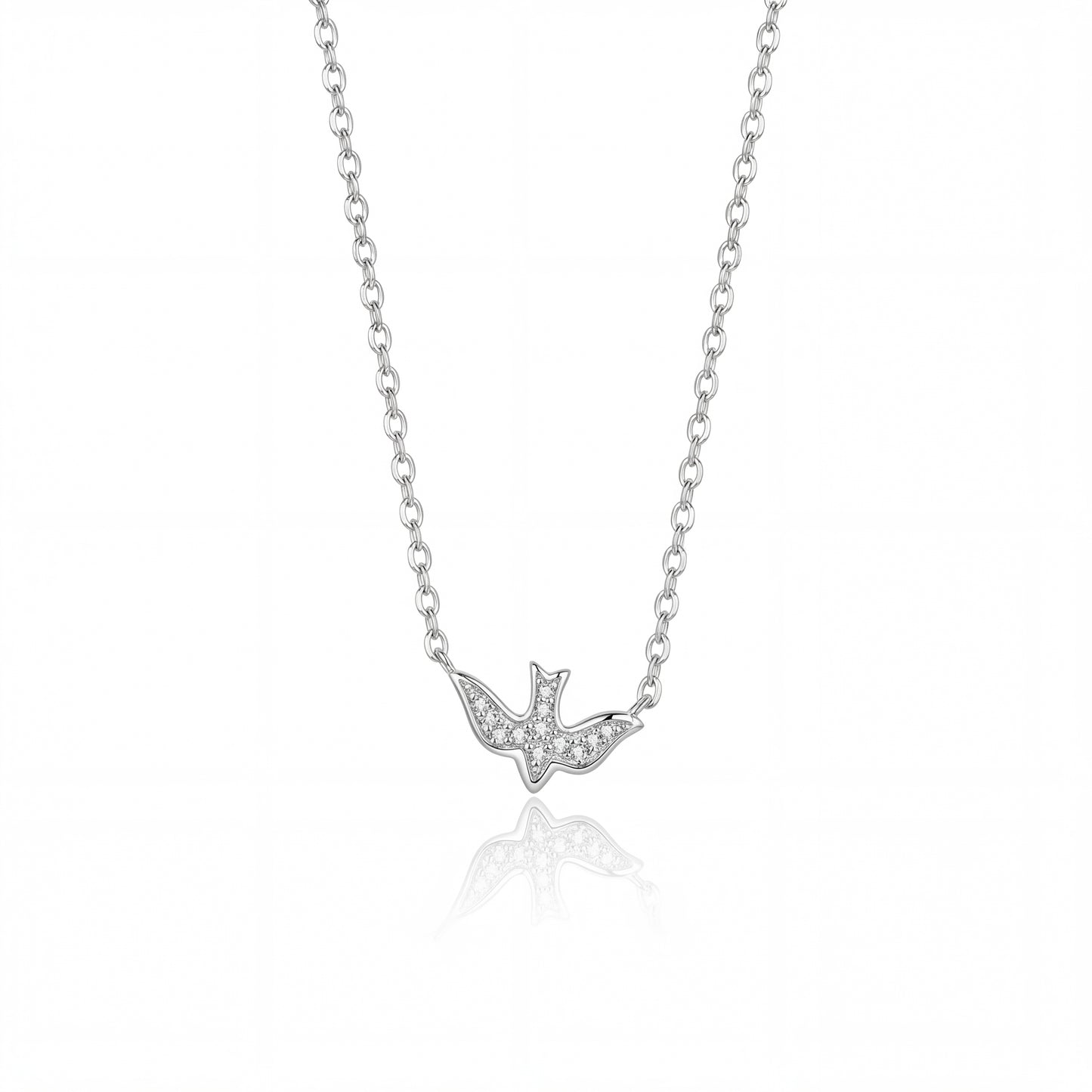 Dove Pendant Necklace (Silver)