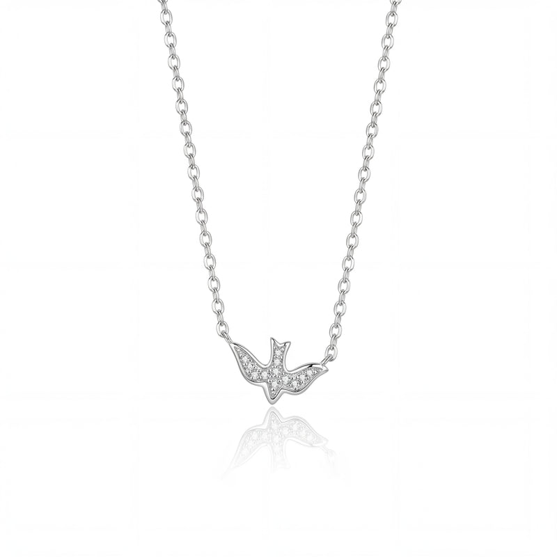 Dove Pendant Necklace (Silver)