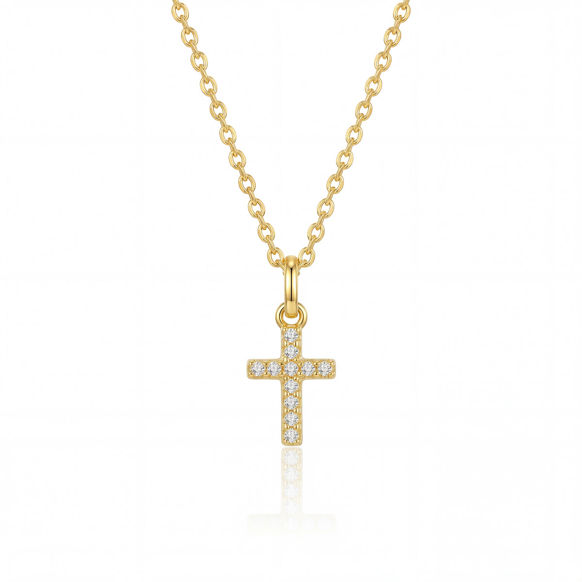 Agnes Cross Necklace (Gold)