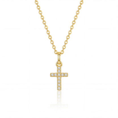 Agnes Cross Necklace (Gold)