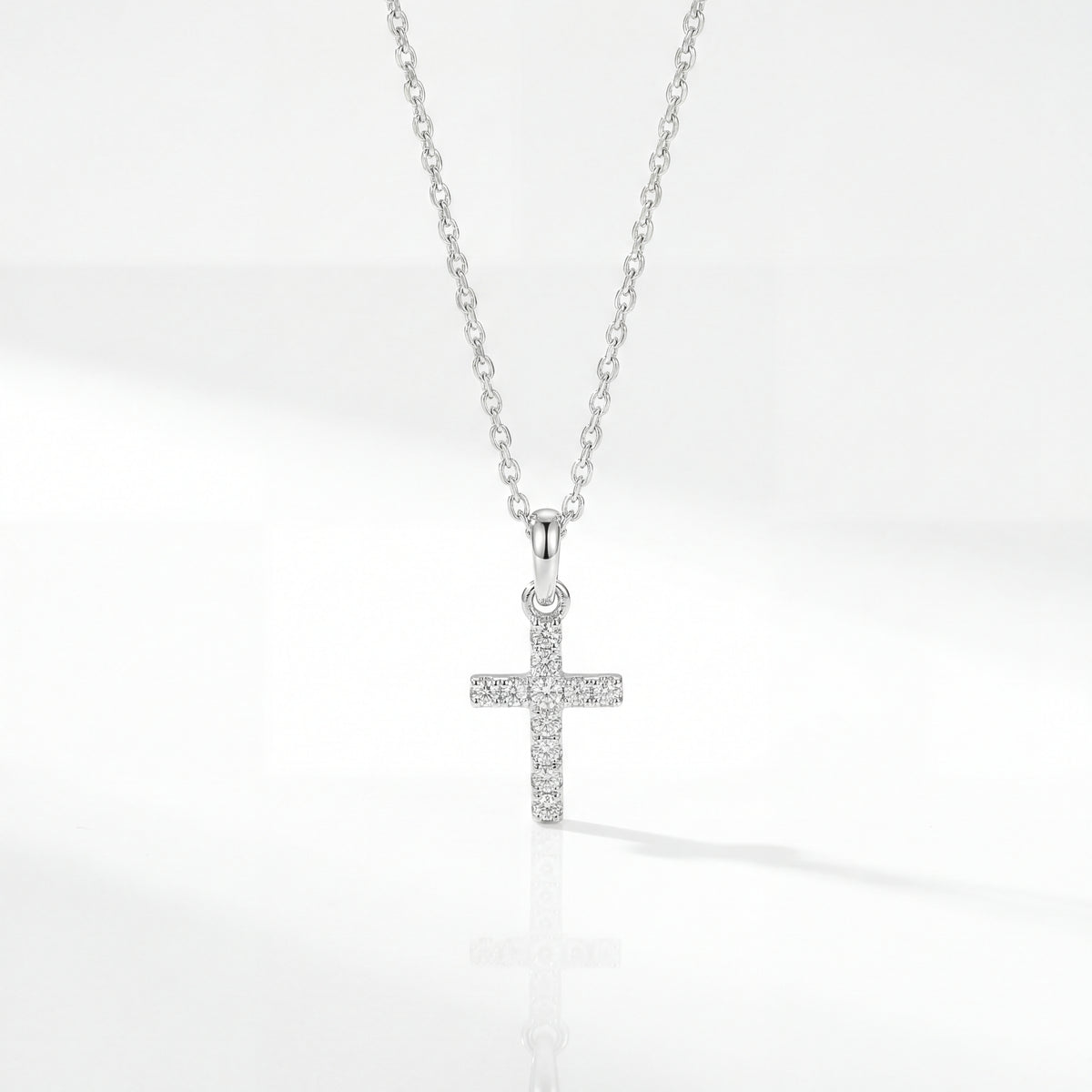 Agnes Cross Necklace (Silver)