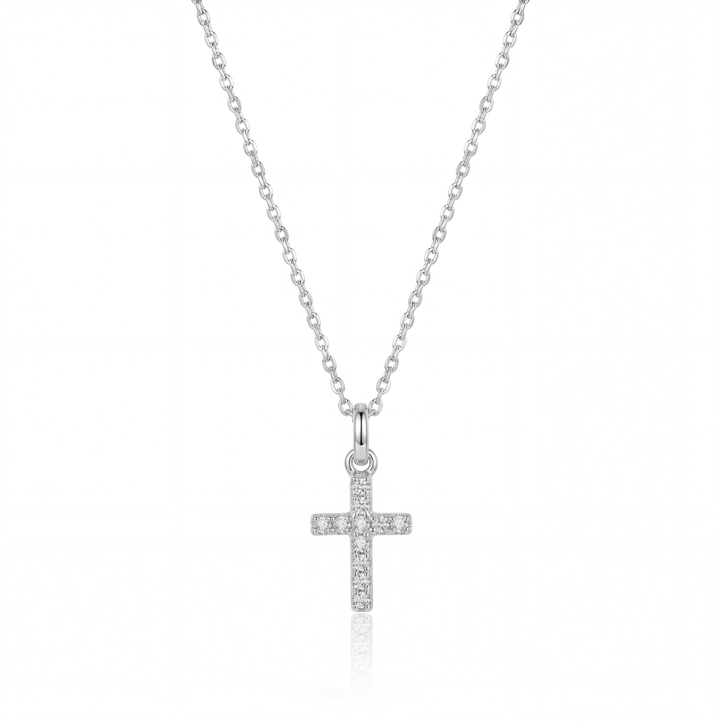 Agnes Cross Necklace (Silver)