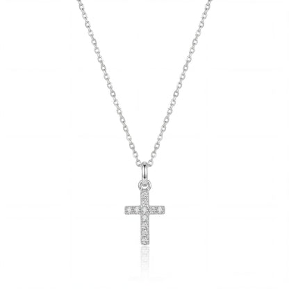 Agnes Cross Necklace (Silver)