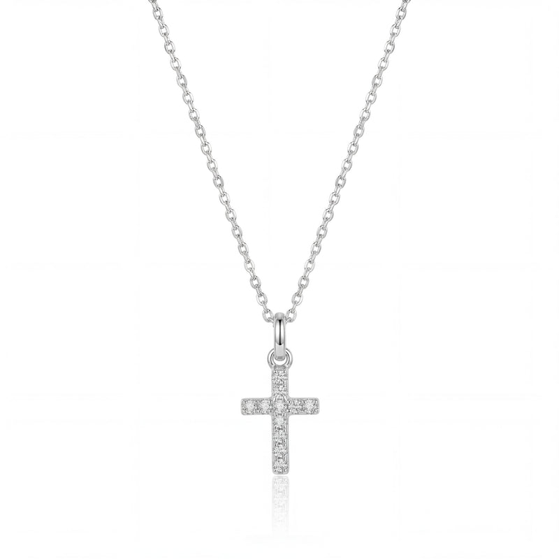 Agnes Cross Necklace (Silver)