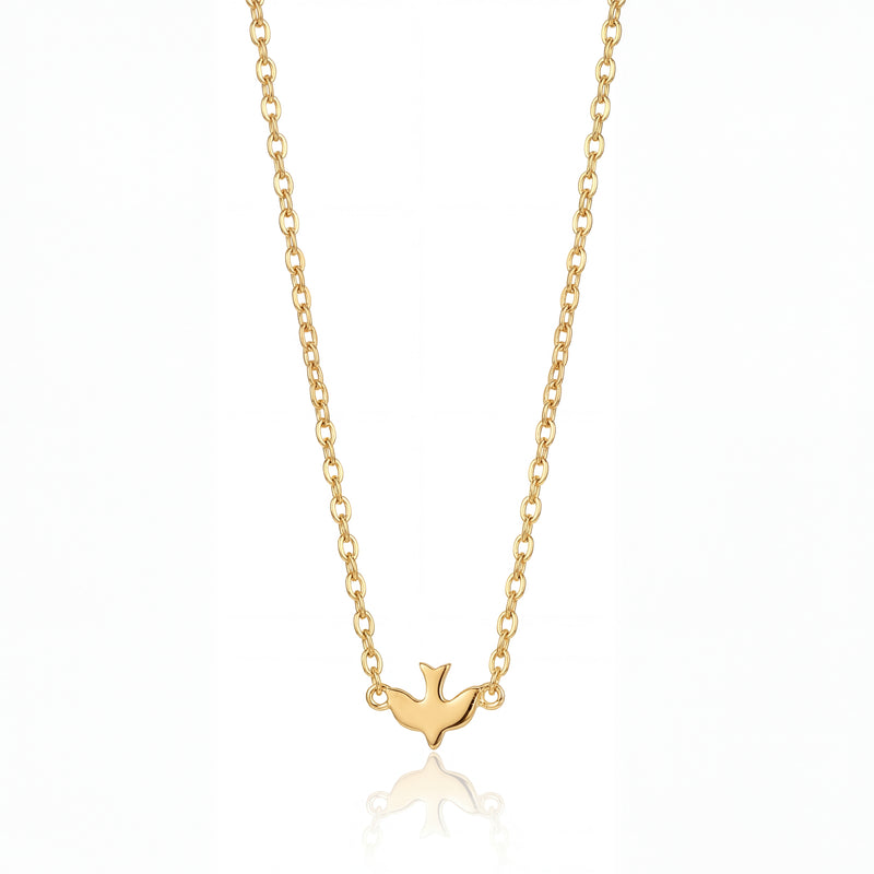 Dove Pendant Necklace (Gold)